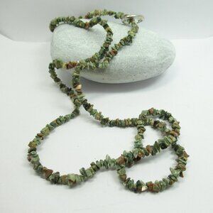 Rhyolite Gemstone Chip necklace